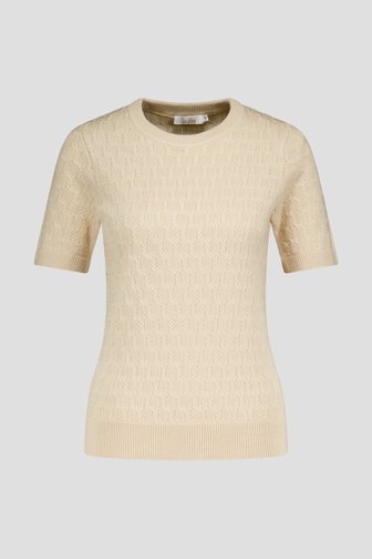 Beige truitje met korte mouwen van Liberty Loving nature voor Dames
