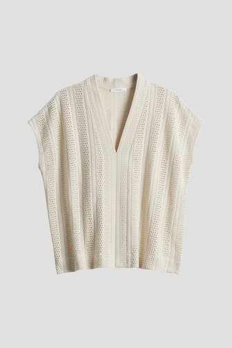 Beige truitje met opengewerkt motief van Opus voor Dames