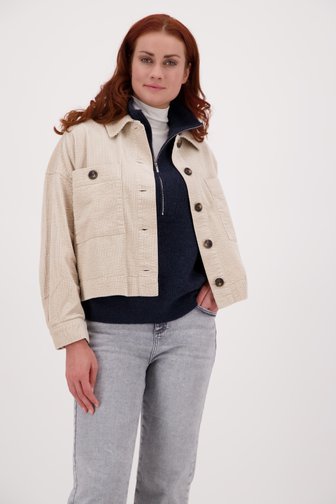 Beige vest in corduroy van Opus voor Dames