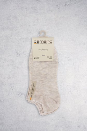 Productfoto 1 van Beigebruine enkelsokken door Camano voor Dames