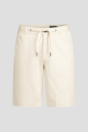 Le devant de Bermuda beige à taille élastique de Ravøtt pour Hommes