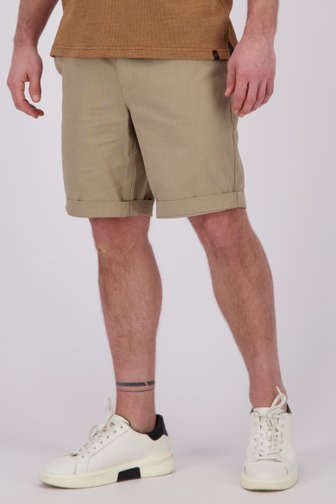 Bermuda beige avec taille élastique de Ravøtt pour Hommes