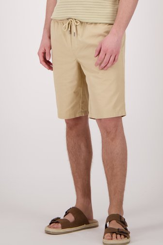 Bermuda beige clair avec taille élastique de Casual Five pour Hommes