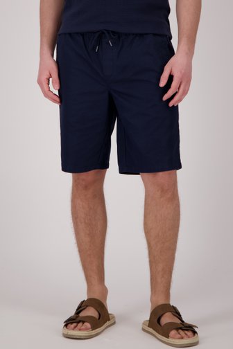 Bermuda bleu foncé avec taille élastique de Casual Five pour Hommes