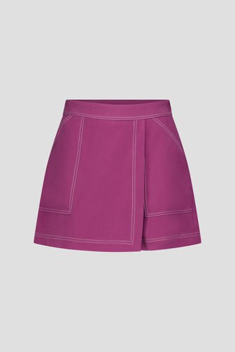 Bermuda bordeaux - jupe portefeuille de Louise pour Femmes
