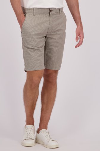 Bermuda écru à motif de petits triangles verts de Brassville pour Hommes