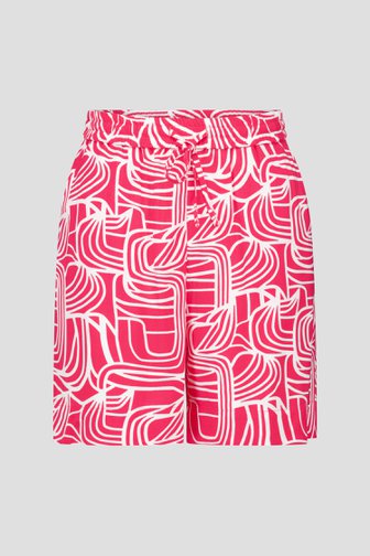 Bermuda rouge corail à imprimé blanc de Libelle pour Femmes
