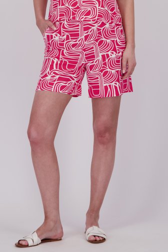 Bermuda rouge corail à imprimé blanc de Libelle pour Femmes