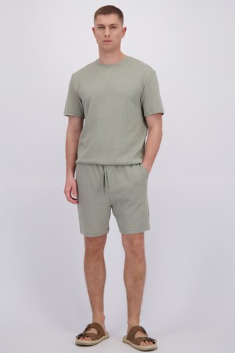 Le devant de Bermuda vert clair en tissu structuré  de Only & Sons pour Hommes