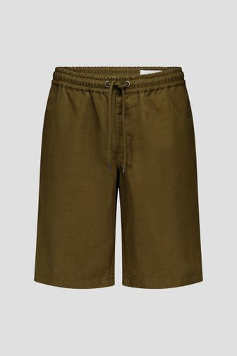 Bermuda vert foncé avec taille élastique de Casual Five pour Hommes