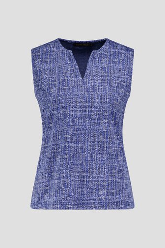 Blauw gemêleerde mouwloze top van Claude Arielle voor Dames