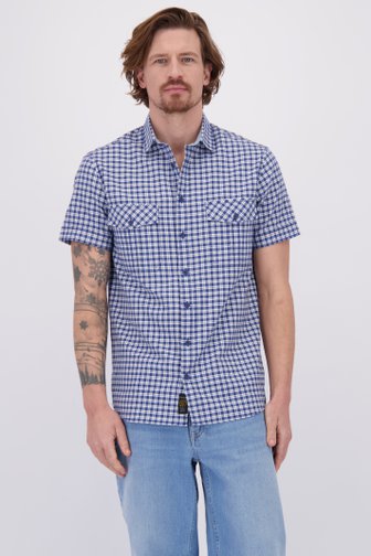 Voorkant van Blauw geruit hemd – Regular fit door Ravøtt voor Heren