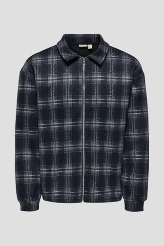 Productfoto 1 van Blauw geruite hemdjas door Only & Sons voor Heren