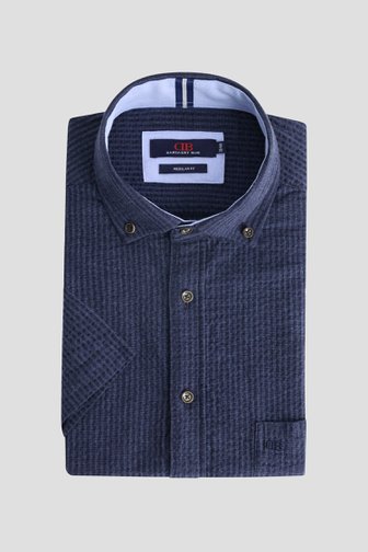 Voorkant van Blauw gestreept hemd - Regular fit door Dansaert Blue voor Heren