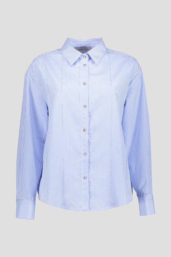 Productfoto 1 van Blauw gestreepte blouse met glitter door Geisha voor Dames