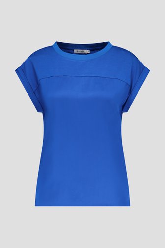 Blauw glanzend T-shirt van D'Auvry voor Dames
