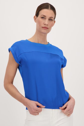 Blauw glanzend T-shirt van D'Auvry voor Dames