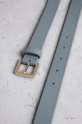 Blauw-grijze riem met zilveren gesp van Liberty Island voor Dames