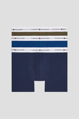 Productfoto 1 van Blauw-groene boxershorts - Set van 3 door Tommy Hilfiger voor Heren