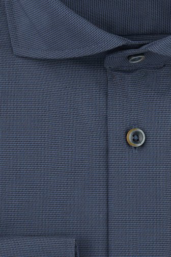 Productfoto 1 van Blauw hemd met fijn motief - Slim fit  door Michaelis voor Heren