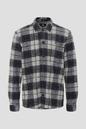 Voorkant van Blauw hemd met geruit patroon - Regular fit  door Matinique voor Heren