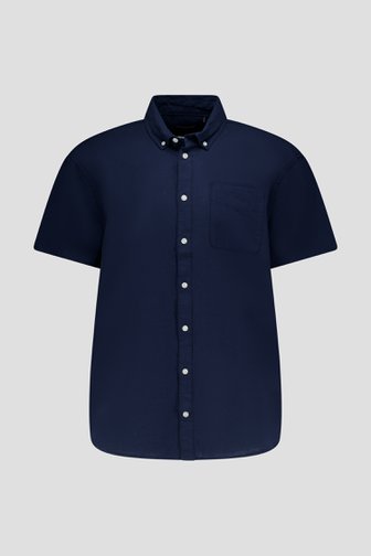 Blauw hemd met linnen - regular fit van Jefferson voor Heren