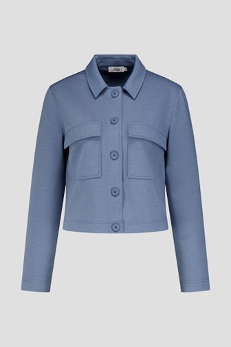 Voorkant van Blauw jasje met knopen door Libelle voor Dames
