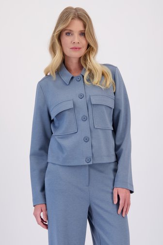Voorkant van Blauw jasje met knopen door Libelle voor Dames