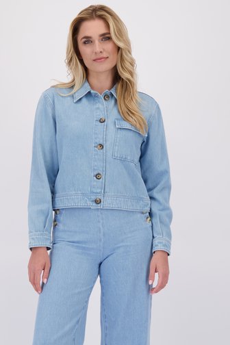Voorkant van Blauw jeansvest  door Libelle voor Dames