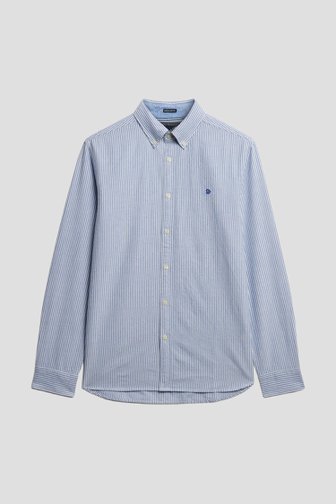 Productfoto 1 van Blauw katoenen hemd - Regular fit  door Superdry voor Heren