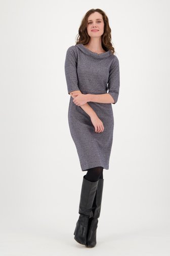 Blauw kleed met rolkraag van D'Auvry voor Dames