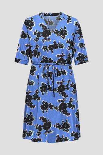Blauw kleedje met bloemenprint van Only Carmakoma voor Dames