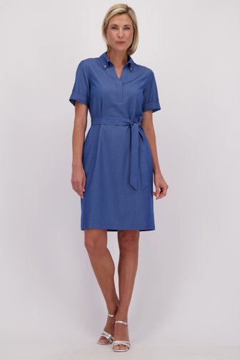 Voorkant van Blauw kleedje met jeanslook door Claude Arielle voor Dames