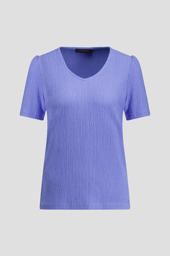 Productfoto 1 van Blauw T-shirt in textuurstof door Claude Arielle voor Dames