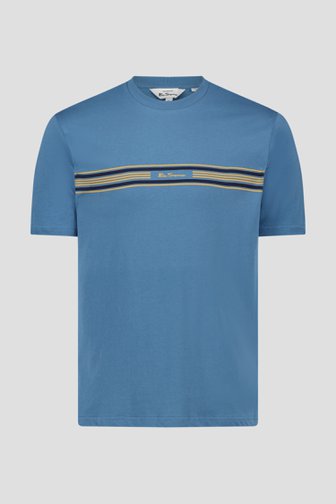 Blauw T-shirt met gestreept detail van Ben Sherman voor Heren