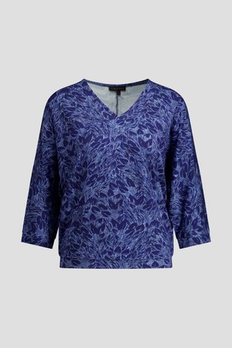 Productfoto 1 van Blauw T-shirt met print door Claude Arielle voor Dames