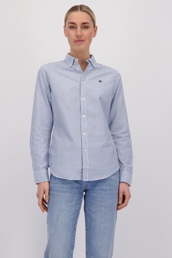 Voorkant van Blauw wit-gestreept hemd door Superdry voor Dames