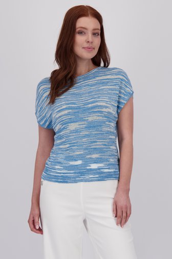 Blauw-witte trui met korte mouwen van Libelle voor Dames