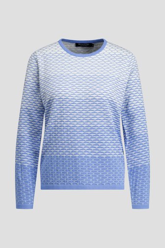 Productfoto 1 van Blauw-witte trui met ronde hals  door Signature voor Dames