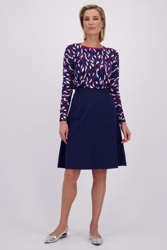 Voorkant van Blauwe A-lijn rok  door Claude Arielle voor Dames