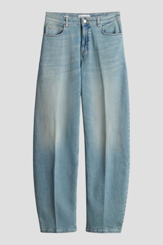 Voorkant van Blauwe barrel fit jeans  door Opus pants voor Dames