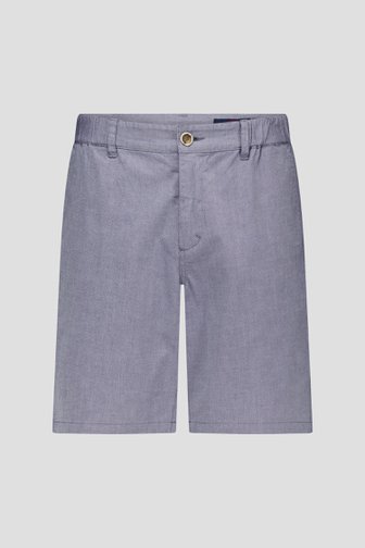 Blauwe bermuda met elastische tailleband van Dansaert Blue voor Heren