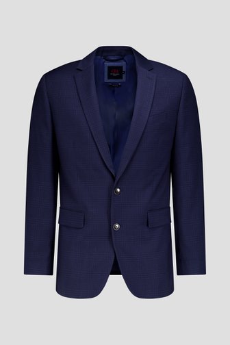 Voorkant van Blauwe blazer met geruit motief - Regular fit door Dansaert Blue voor Heren