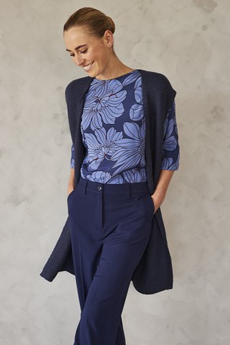 Blauwe blouse met bloemenprint van Libelle voor Dames