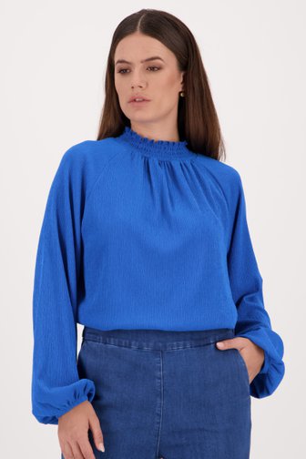 Blauwe blouse met fijne textuur van Liberty Island voor Dames