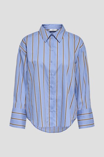 Voorkant van Blauwe blouse met strepen door JDY voor Dames