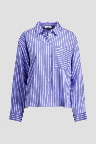 Voorkant van Blauwe blouse met strepen door Libelle voor Dames