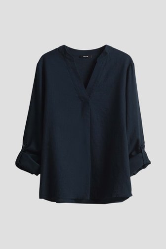 Blauwe blouse met V-hals van Opus voor Dames