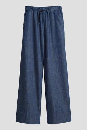 Voorkant van Blauwe broek met jeanslook door Opus voor Dames