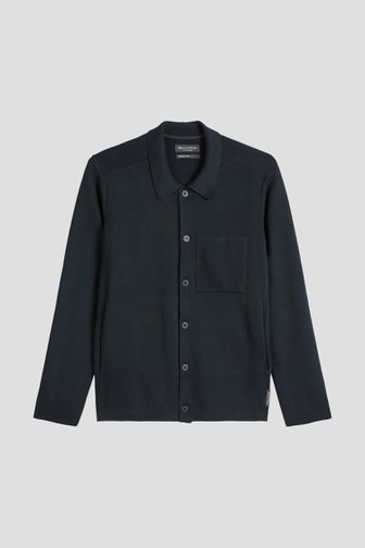 Productfoto 1 van Blauwe cardigan met knopen door Marc O'Polo voor Heren